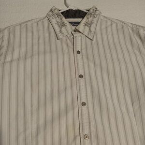 7 Diamonds Men's LS Metal Button Down Embroidered Western Shirt Size XXL